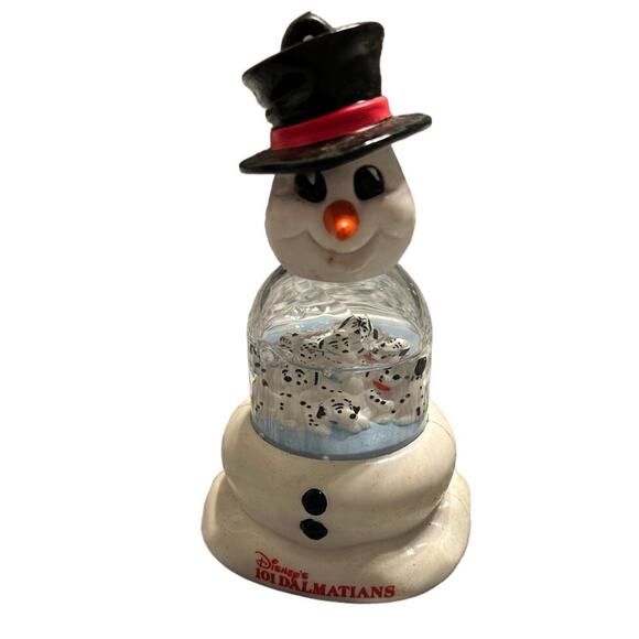 Vintage 1996 McDonald's Snowman's Best Friend 101 Dalmations Snow Globe 5" - Picture 1 of 3